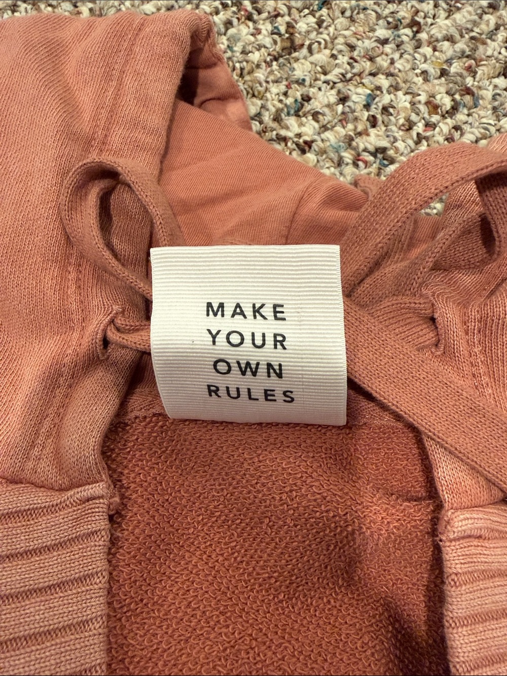 Women's Light Cinnamon Hooded V-Neck Sweater - Picture 5 of 7